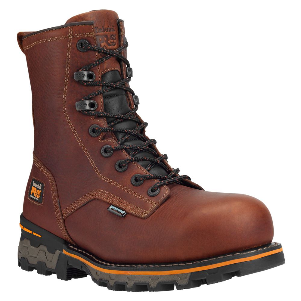 Botas de Trabajo Timberland Hombre Pro® Boondock 8\" Comp Toe Marrones - Chile SFB-842607